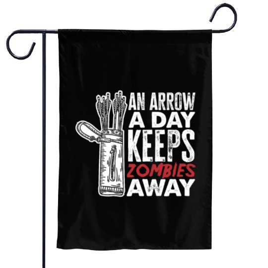 Bow Arrow Zombie Archery Garden Flags