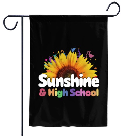 Sunshine and High School Back to School Garden Flags