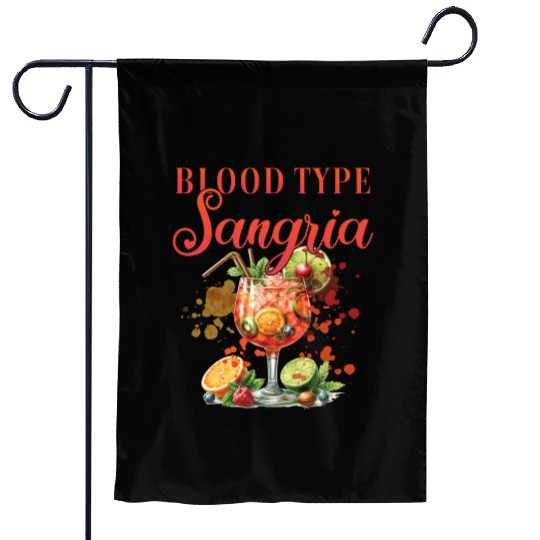 Cocktail Bartender Blood Type Sangria Garden Flags