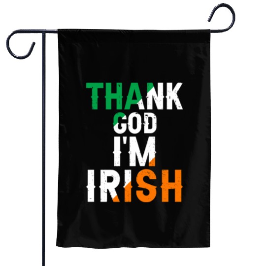 St Patricks Thank God Im Irish Premium Garden Flags