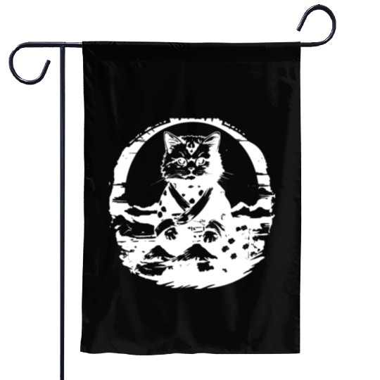 Japanese Cat Garden Flags
