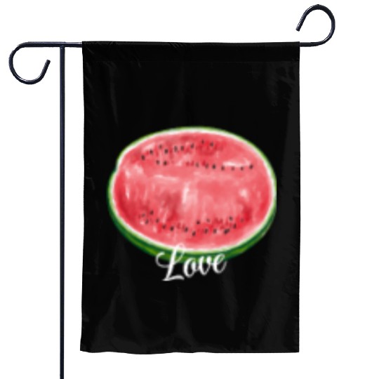 Watermelon, juicy, refreshing, summer fruit Garden Flags