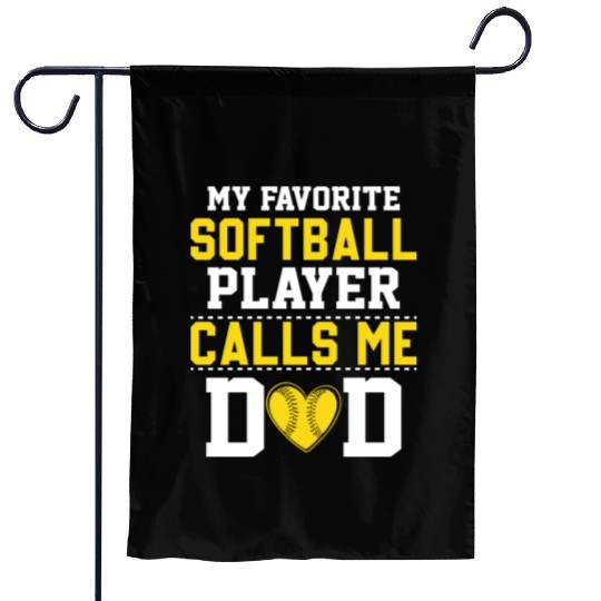 Softball Dad Funny Daddy Father's Day Garden Flags