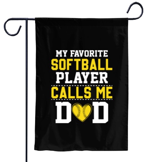 Softball Dad Funny Daddy Father's Day Garden Flags