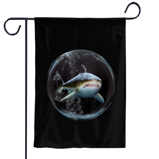 Shark silhouette ocean predator Garden Flags