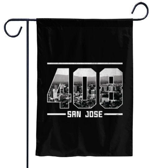 Vintage San Jose 408 Garden Flags