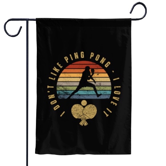 I Love Ping Pong Funny Ping Pong Player Garden Flags