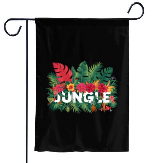 Vibrant Jungle Tropical Exotic Botanical Garden Flags