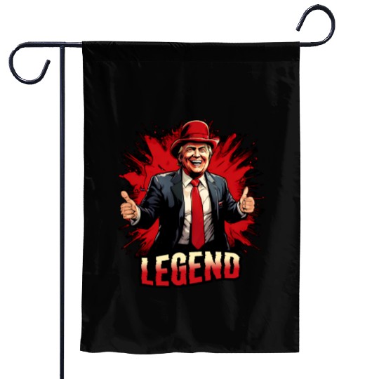 Donald Trump Garden Flags shot Legend