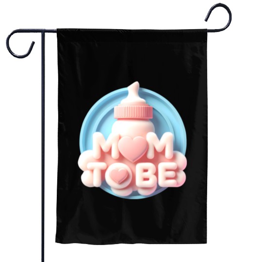 Cute Mom To Be Baby Announcement Design Garden Flags