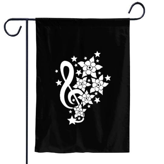 Music Clef Note French Stars Treble Flowers Sound Garden Flags