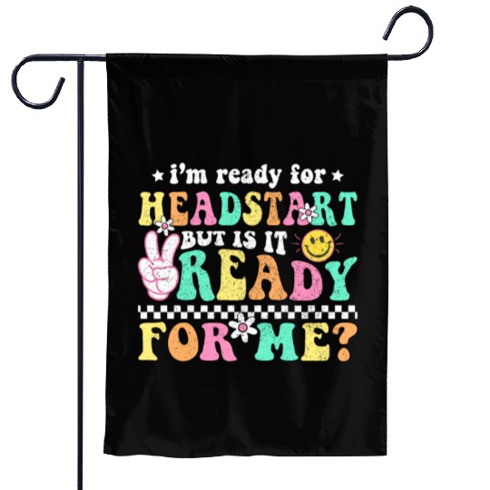 Groovy Back to School Headstart HomeSchool Head Garden Flags