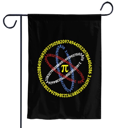 Math Lover Pi Day Atom Symbol Numbers 3.14 Garden Flags