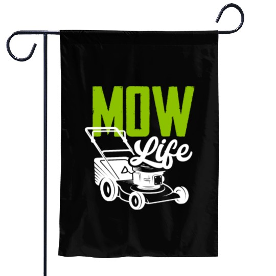 Landscaper Gardener Lawn Mowing Life Garden Flags
