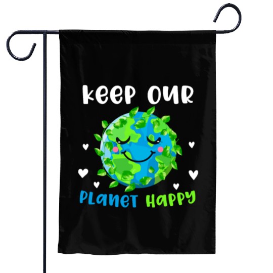 keep Our Planet Happy Garden Flags