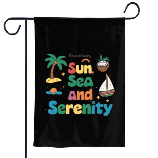 Sun Sea And Serenity Garden Flags