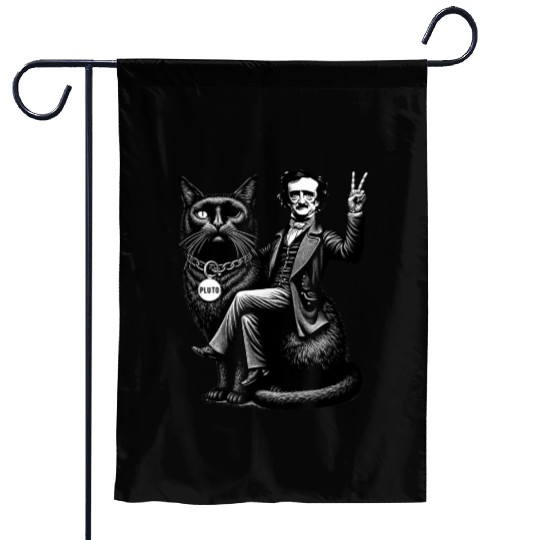 Edgar Allan Poe Riding Garden Flags