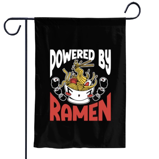 Powered By Ramen Anime Japanese Soup Cup Noodle Garden Flags