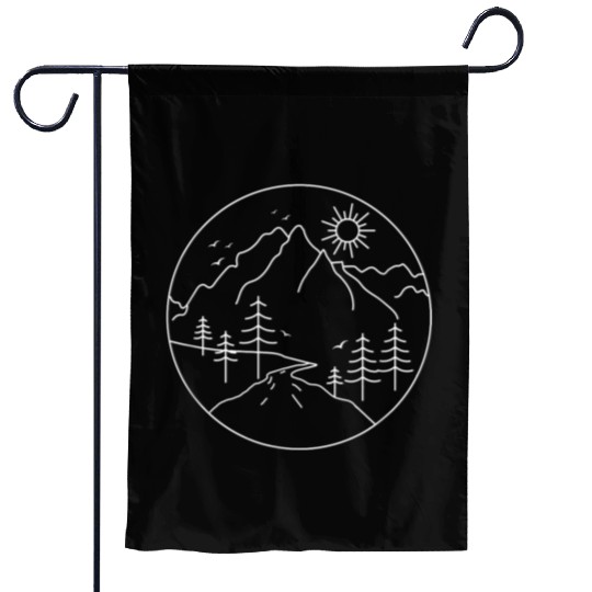 Sunrise Mountain Camping Outdoors Mountains Garden Flags