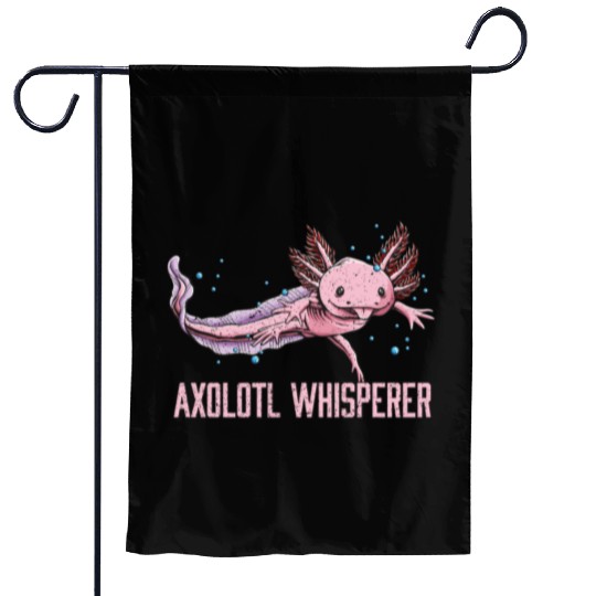 Axolotl Whisperer Salamander Animal Lover Amphibia Garden Flags
