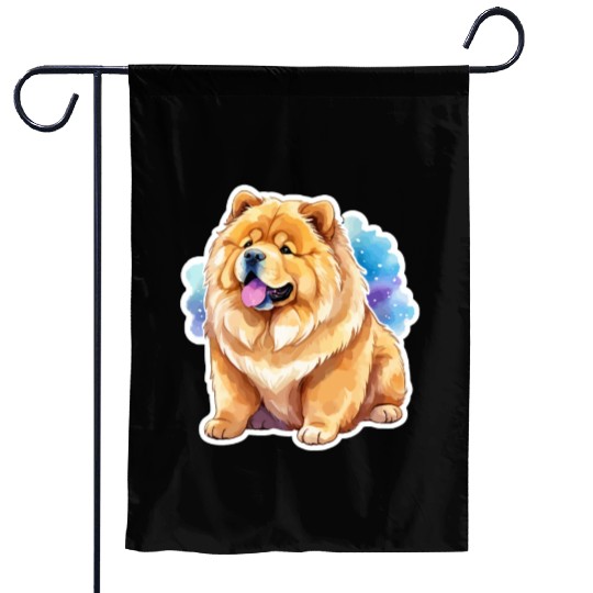 Chow Chow Watercolor Garden Flags
