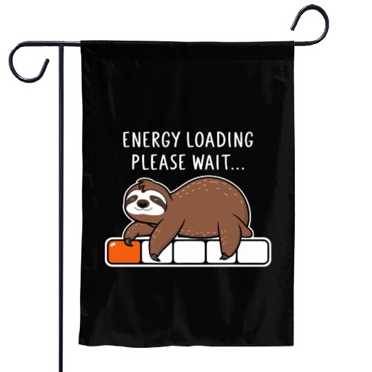 Sloth Energy Loading Please Wait Garden Flags