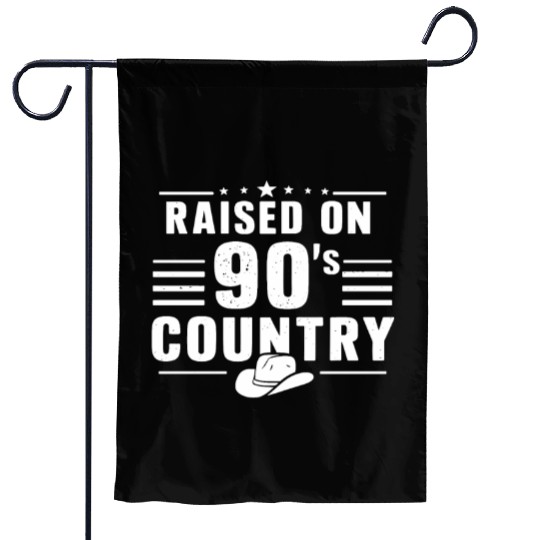 Raised On 90's Country Music Nostalgia Garden Flags