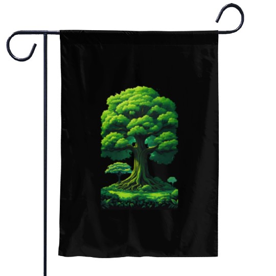 Enchanted Forest Motif - Whimsical Nature-Inspired Garden Flags