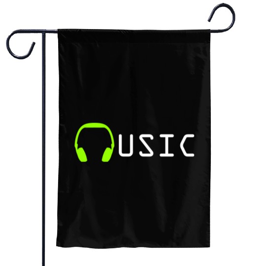 Music Headphone Text Letters Quote Saying Sound Garden Flags