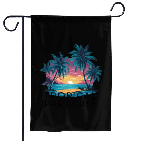 TROPICAL PARADISE Garden Flags