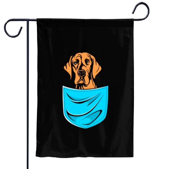 Cute Dog Lovers Great Dane Dog In A Pocket Garden Flags