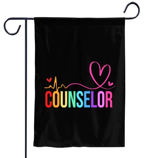 Retro Counseling Awareness School Counselor Garden Flags