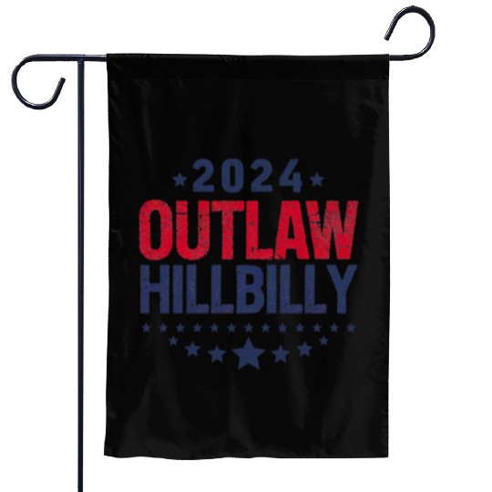 Trump Vance 2024 Outlaw Hillbilly US Flag Garden Flags