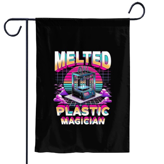 3D Print 3D Engineer Melted Plastic Magician Garden Flags