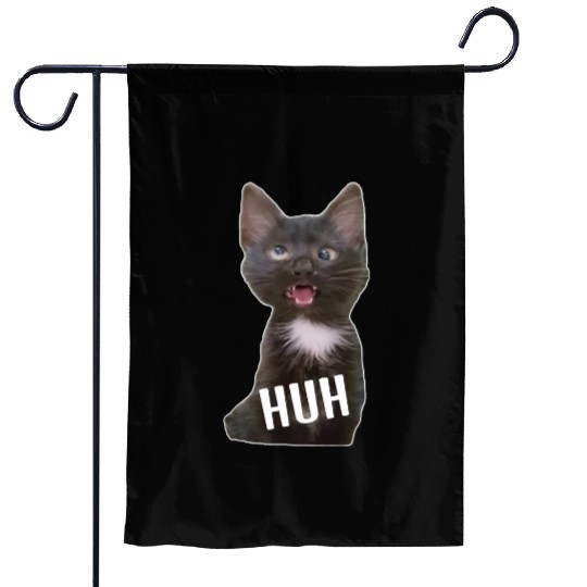 Funny Cross Eyed Cat Meme Huh Funny Cat Garden Flags