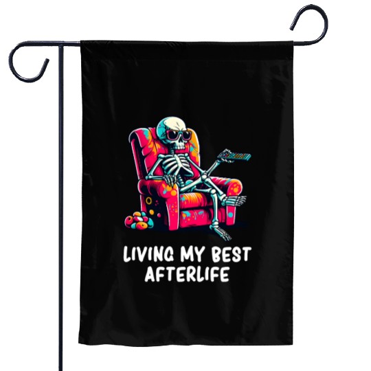 Skeleton - Skeleton Humor - Skeleton Dark Humor Garden Flags