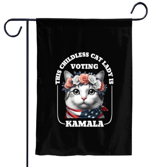 This childless cat lady is voting Kamala Harris Garden Flags