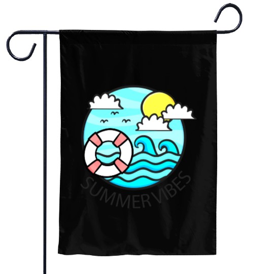 Summer Vibes Garden Flags