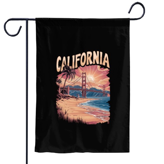 CALIFORNIA GOLDEN GATE BRIDGE BAY AREA Garden Flags