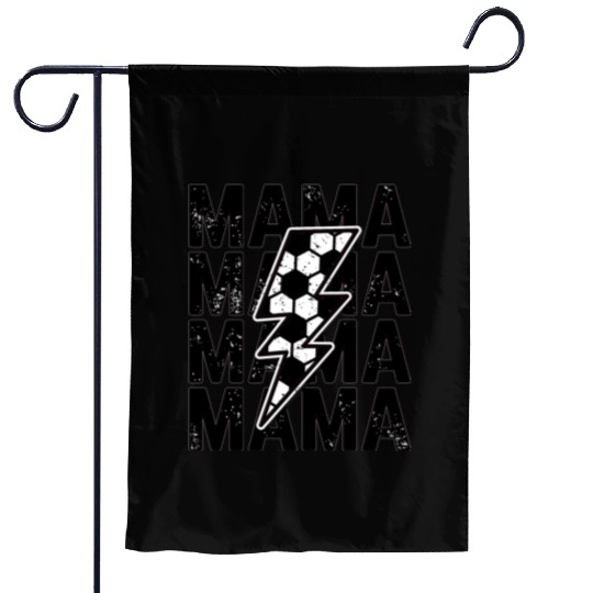 Soccer Mama Lightning Bolt Garden Flags