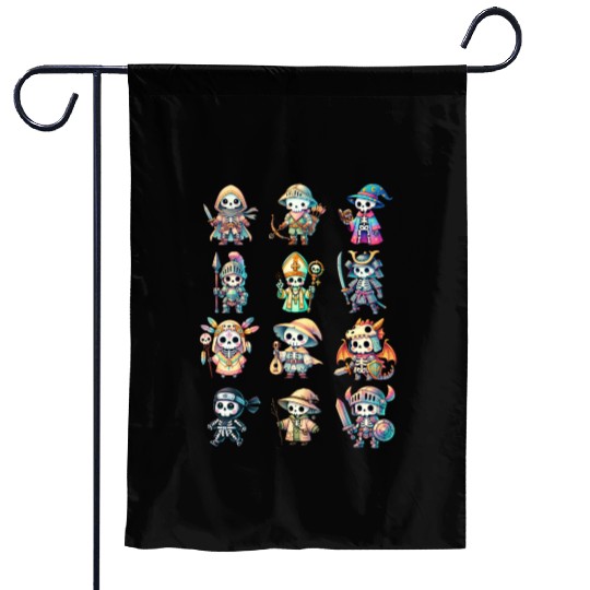 Skeleton Adventure Dungeon Characters Fantasy Garden Flags