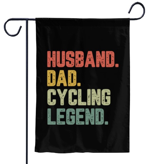 Husband Dad Cycling Legend Funny Father Garden Flags