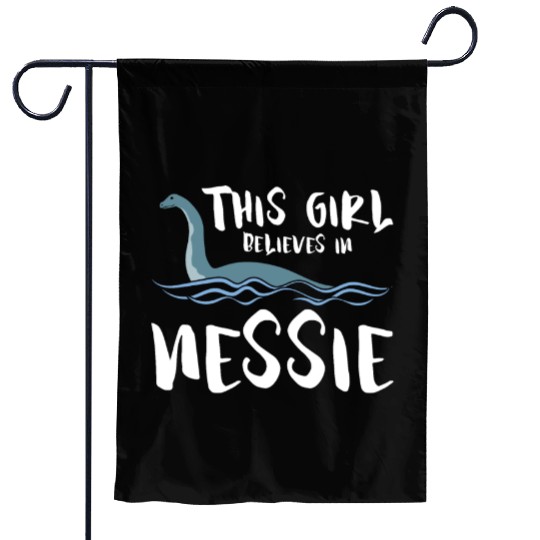 Girl Believes In Nessie Loch Ness Cryptid Garden Flags