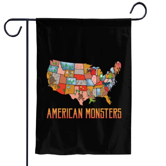 American Monsters Cryptid Monsters Myth Creatures Garden Flags