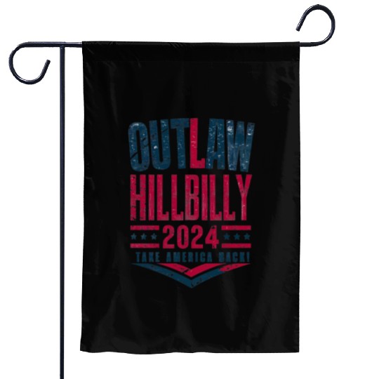Vintage Elections Outlaw Hillbilly US Flag Garden Flags