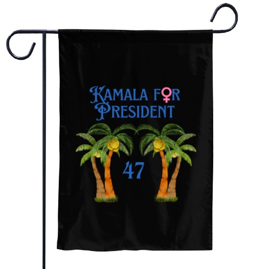 Kamala for President Coconut Tree Kamala Harris Garden Flags