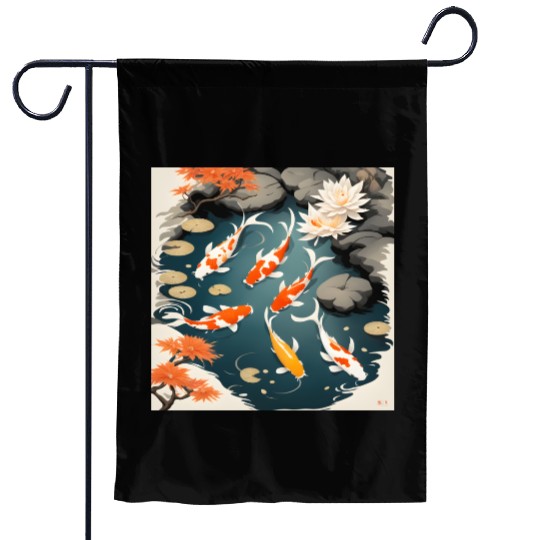 Koi Pond 2 Garden Flags