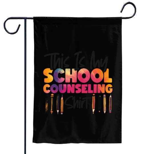 School Counselor Watercolor This Garden Flags