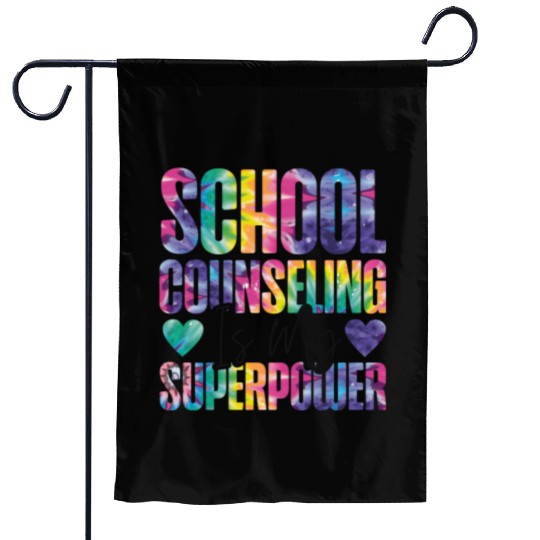 School Counselor Tie Dye School Garden Flags