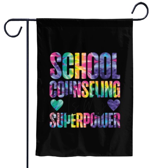 School Counselor Tie Dye School Garden Flags